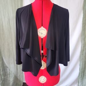 Michelle Lynn Black Lace Bolero Cardigan Stretch Short Size M-L